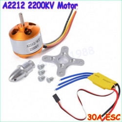 Rc 2200kv Borstlösa Motor A22126t Esc 30a Borstlösa Motor Fart Kontroller