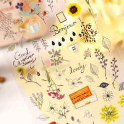 E40 Söt Brevpapper 1sheet Söt Deco Scrapbooking Planerare Klistermärken Klibbig Anteckningar Filofax