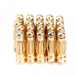 20 Par 3mm Kula Banan Plugg Connector För Rc Batteri Guld Plated