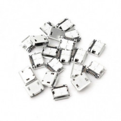 Ssist 20 St Micro Usb Typ B Kvinna 5 Stift Smt Placering Smd Dopp Uttag Connector Plugg Adapter