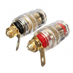 2pack Förstärkare Högtalare Terminal Bindande Posta 4mm Banan Plugg Jack Connector 32mm