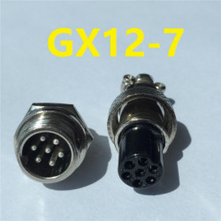 1 St Gx12 7 Stift Manlig Kvinna 12mm Tråd Panel Connector Flyg Plugg L93 Gx12 Cirkulär Connector Uttag