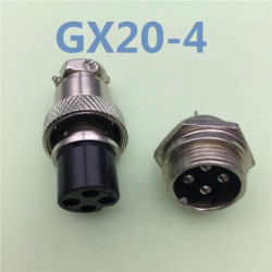 1 St Gx20 4 Stift Manlig Kvinna 20mm Tråd Panel Connector Flyg Plugg L96 Gx20 Cirkulär Connector Uttag