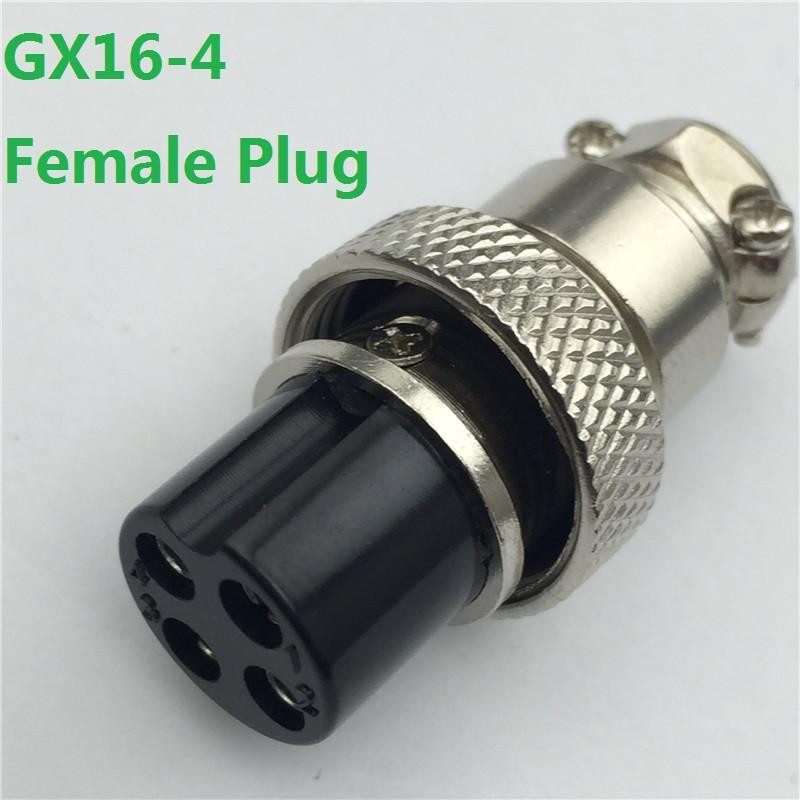 1 St Gx16 4 Stift Kvinna Cirkulär Flyg Plugg Diameter 16mm Tråd Panel Connector L82