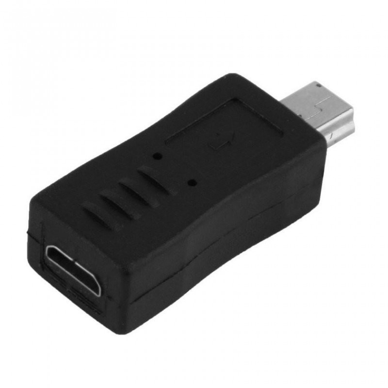 Svart Micro Usb Kvinna Till Mini Usb Manlig Adapter Connector Omvandlare Adapter Varumärke Aste