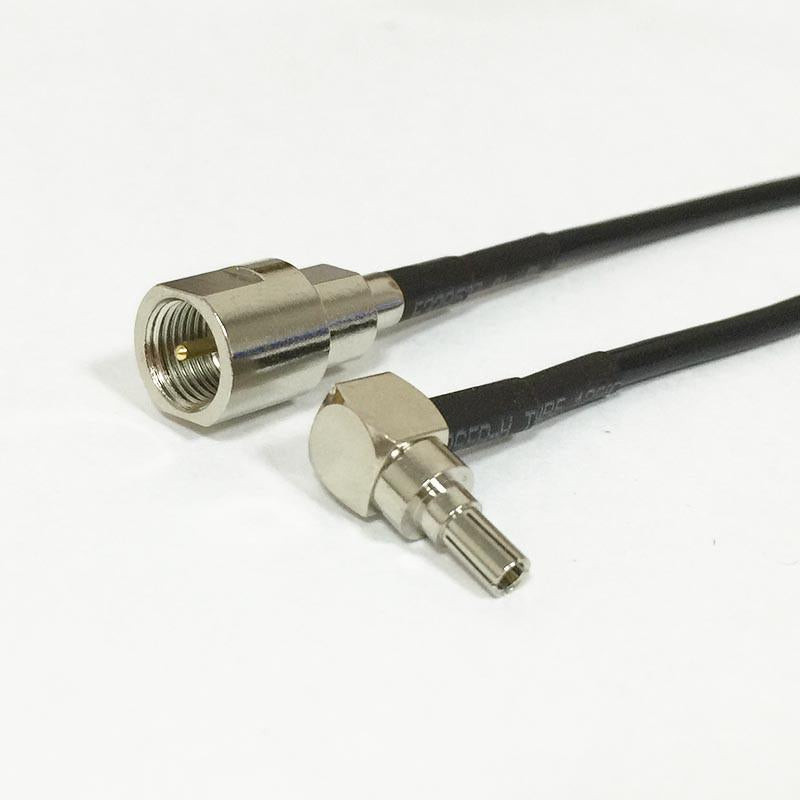 Fme Manlig Plugg Till Crc9 Höger Vinkel Connector Rg174 Kabel Hårpiska 15cm 6 Inch Adapter