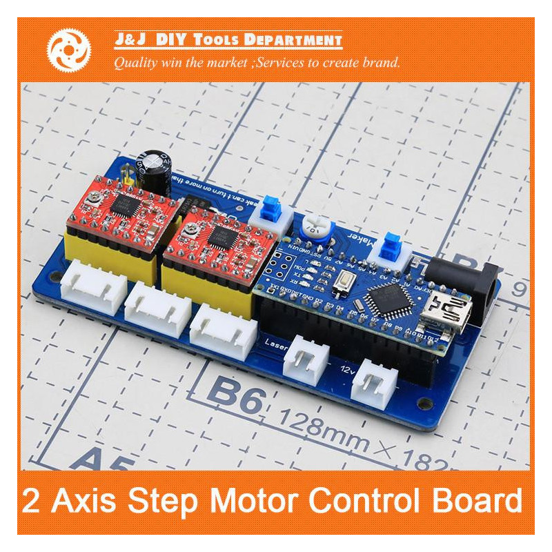 2axis Stepper Motor Kör Kontrollera Styrelse Begagnade För Diy Laser Gravyr Maskin Moderkort Stöd