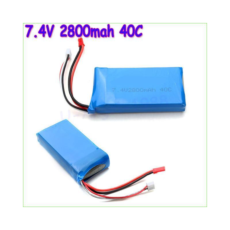 1 St Lipo Batteri 7 4v 2800mah 40c 2s Lipo Batteri För Wltoys V262 V333 V323 V666 Batteri För Rc Helikopter