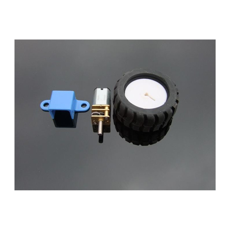 1set K337 312v N20 50300rpm Fart Minskning Redskap Motor Med D Typ Axel Gummi Däck Bock Diy Delar