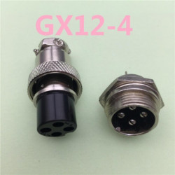 1 St Gx12 4 Stift Manlig Kvinna 12mm Tråd Panel Connector Flyg Plugg L90 Gx12 Cirkulär Connector Uttag