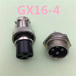 1set Gx16 4 Stift Manlig Kvinna Diameter 16mm Tråd Panel Connector L72 Gx16 Cirkulär Connector Flyg