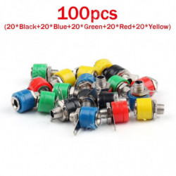 100 St 4mm Banan Uttag För Bindande Posta Banan Plugg Connector