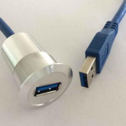 22mm Metall Usb Kontakt Usb Uttag Usb3 0 Kvinna En Manlig En Med 60cm Ledningar