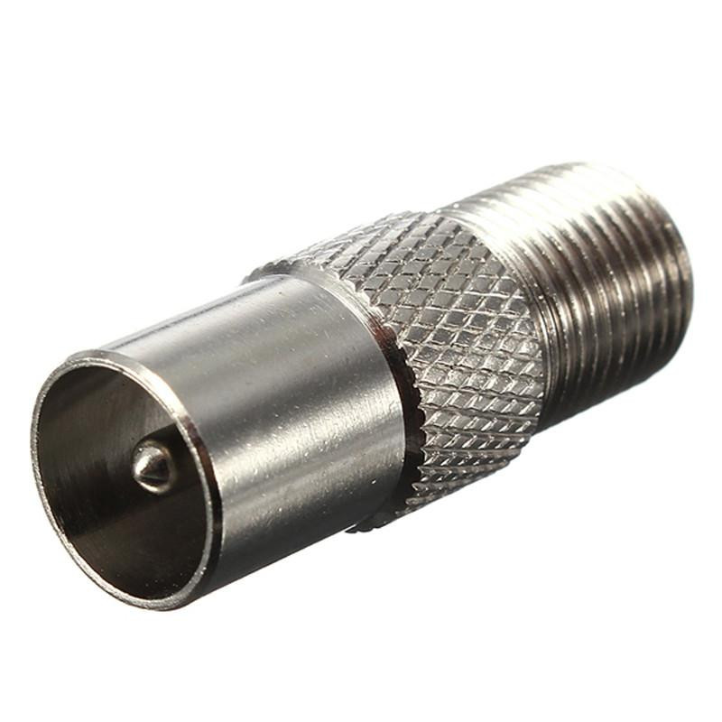 Varumärke Silver F Typ Kvinna Skruva Plugg Till Tv Antenn Rf Koaxial Manlig Connector Adapter