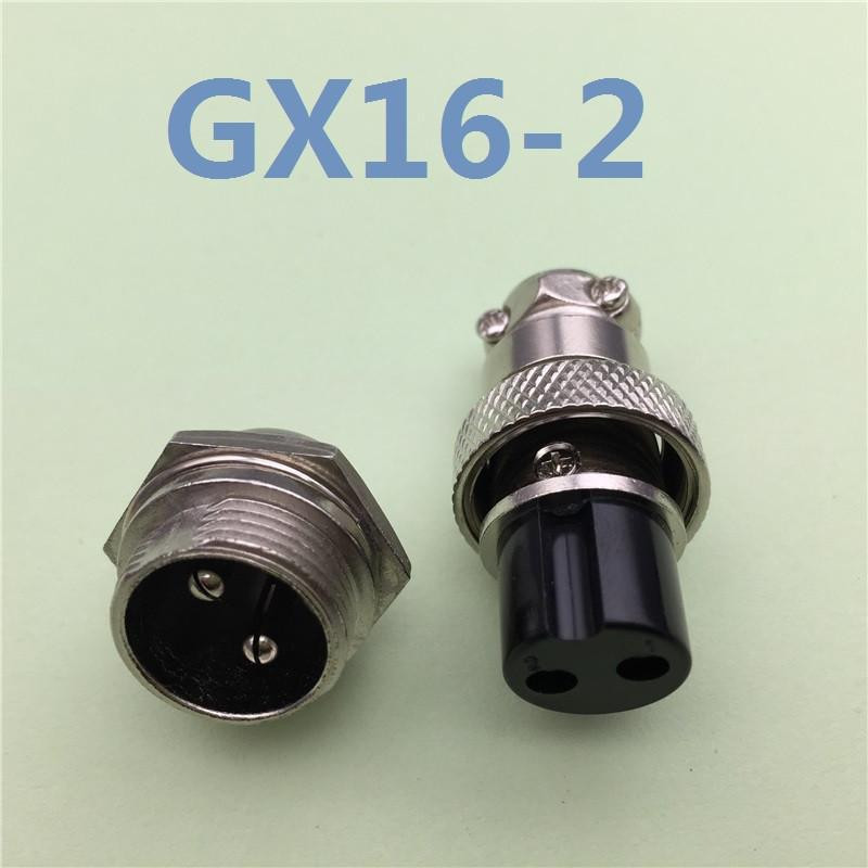 1set Gx16 2 Stift Manlig Kvinna Diameter 16mm Tråd Panel Connector L70 Gx16 Cirkulär Connector Flyg