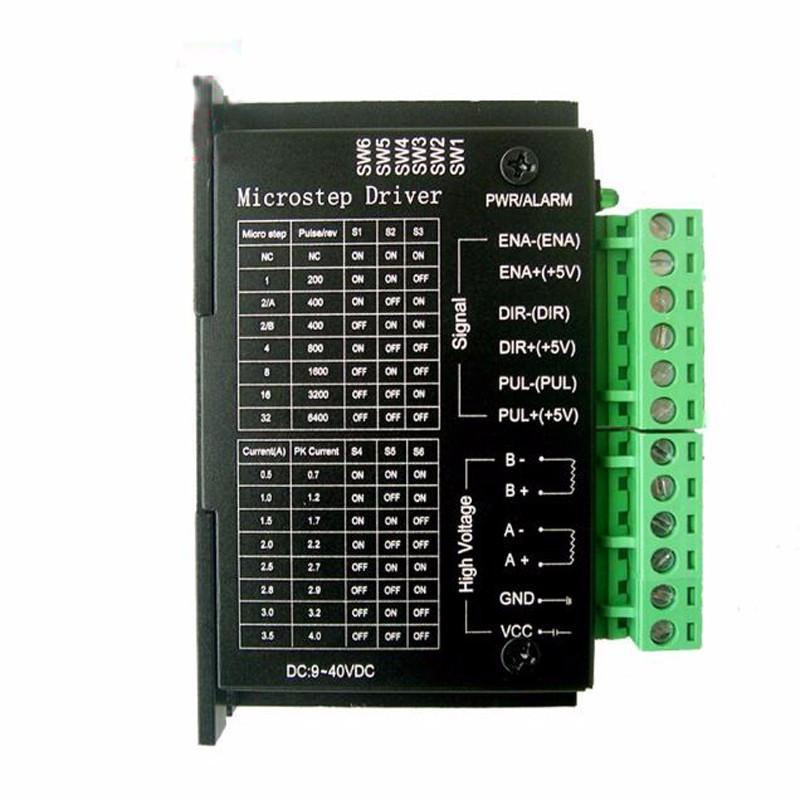 Tb6600 Stepper Motor Förare Kontroller 4a 9 42v Ttl 16 Mikrostep Cnc 1 Axel För 42 57 86 Stepper Motor