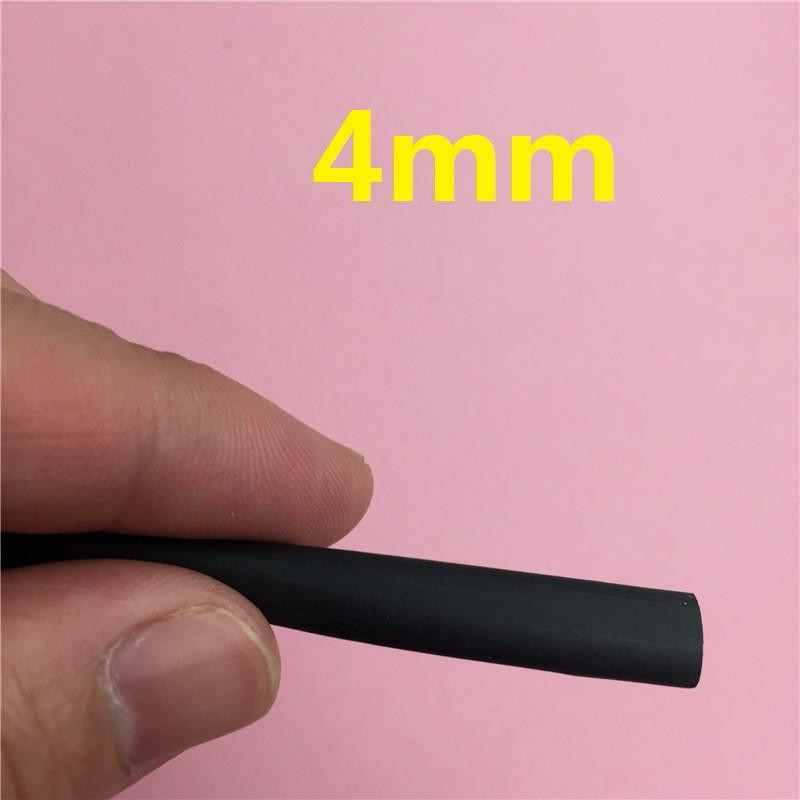 1 Meter Massa 2 1 Svart 4mm Diameter Värme Krympa L54 Heatshrink Slang Rör Strumpa Slå In Tråd