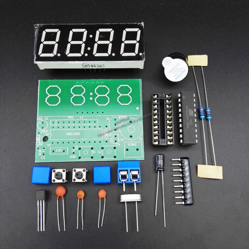 C51 4 Bits Elektronisk Klocka Elektronisk Oduktion Svit Diy Kits C51 Diy Utrustning