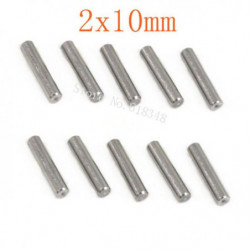 10 St Stål 2x10 Mm Axel Korsa Pins Hjul Hex Passa 0110 Tamiya Traxxas Axial Hpi Hbx För Rc Modell Bilar