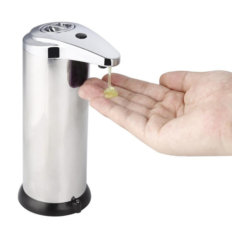 280ml Automatisk Sensor Trådlös Tvål Dispenser Bas Vägg Monterad Rost Stål Beröringsa Sanitizer