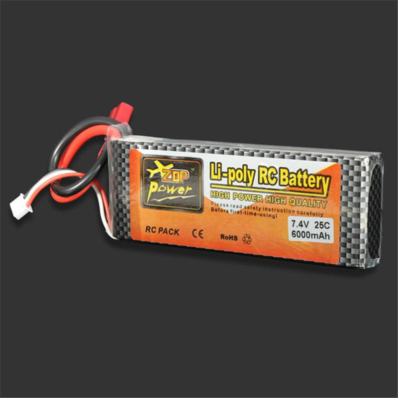 Zop Kraft 7 4v 6000mah 25c Lipo Batteri T Plugg