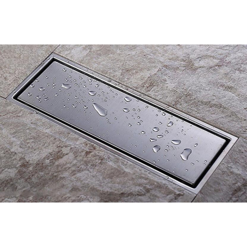 304 Fast Rost Stål 300 X 110mm Fyrkant Antiodour Golv Dränera Badrum Osynlig Dusch Golv Dränera Dr053