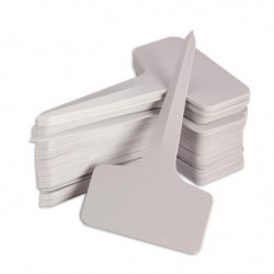 100pcs 6 X10cm Plast Växt Ttyp Tags Markörer Barnkammare Trädgård Etiketter Grå