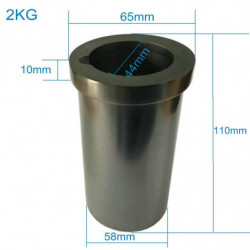 Grafit Degel 2 Kg Metall Smältande Guld Silver Skrot Gjutning Forma