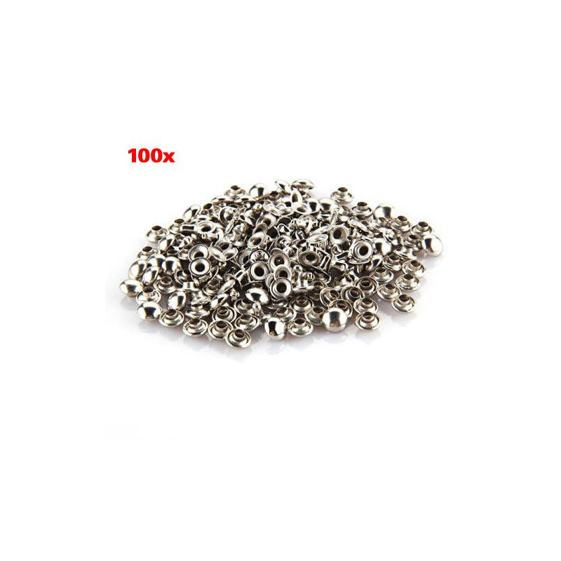 100 Pcs 7 Mm Runda Metall Nitar För Handskar Bälte