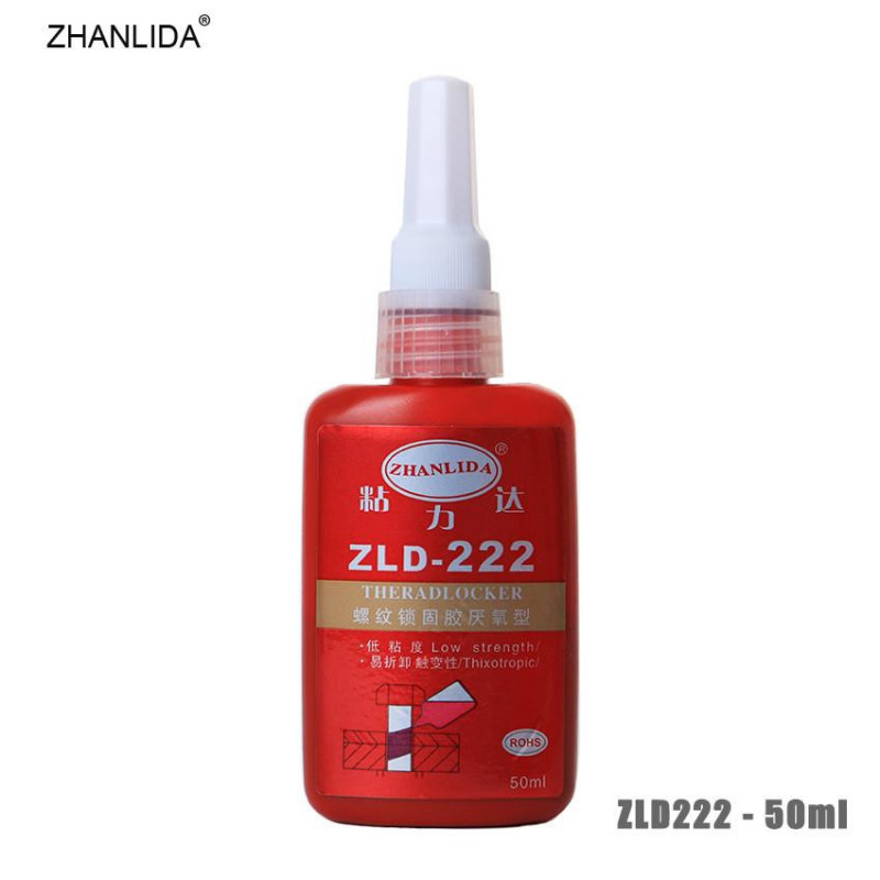 Zhanlida 222 50ml Anaerob Lim Metall Skruva Låsa Skruva Lim Tråd Täta Upp Anti Rost Avtagbar Tixotropi