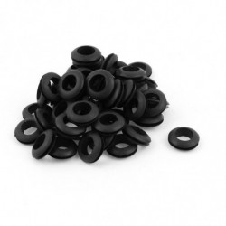 Dsha 50 St Gummi 14mm Öppen Hål Ringa Dubbel Sida Ledningar Mmet