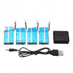 4pack Syma X515 X5c X5sw1 H5c Eachine Qx95 Qx90 1 Till 4 3 7v 600mah 25c Uppgradering Lipo Batteri Med