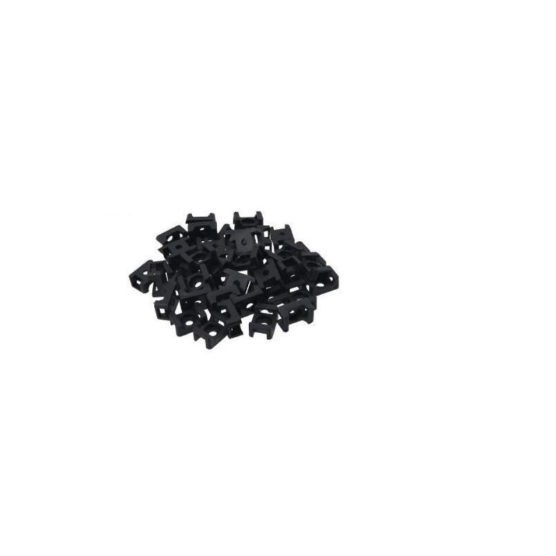 Imc Svart 4 5mm Bredd Kabel Slips Bas Sadel Typ Montera Tråd Hållare 100pcs