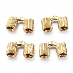 4pcs 8mm Koppar Tunna Gångjärn Cylindrisk Dold Skåp Dold Osynlig Mässing Gångjärn Montera Möbel