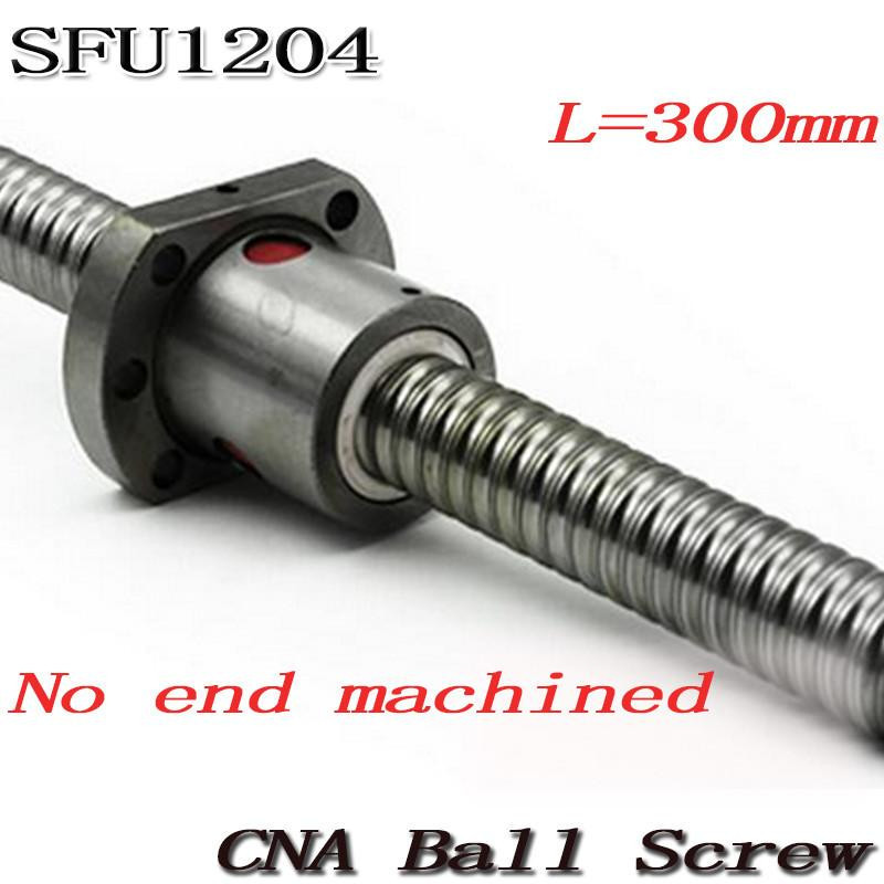 1 St Massa 1204 Boll Skruva Sfu1204 300mm Rullad Kulskruv Med Enda Kulmutteranordning För Cnc Delar