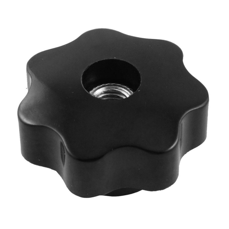 8mm Diameter Tråd Hål Svart Stjärna Huvud Spänn Knopp Ersättning