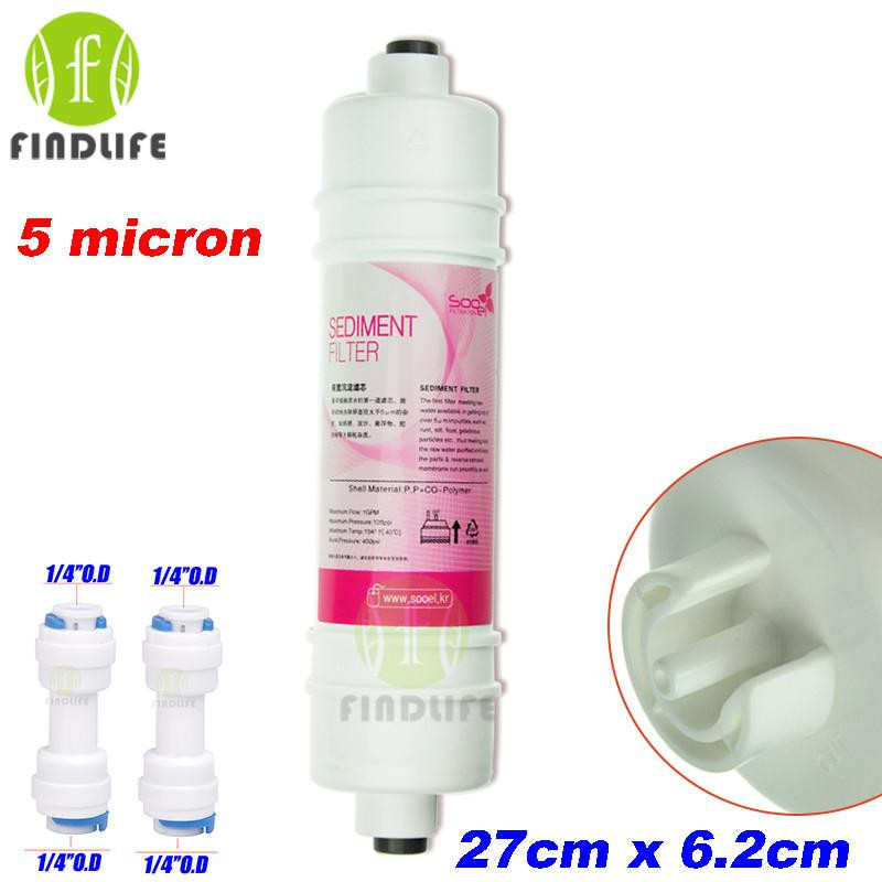 10 Tum Vatten Filtrera 5 Mikron Ppf Sediment Patron Med 2 Beslag Vatten Renare Filtrera Patron Akvarium
