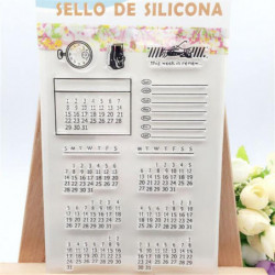 Evig Kalender Transparent Klar Stämpel Diy Silikon Seals Scrapbooking Kort Tillverkning Foto Album Dekoration