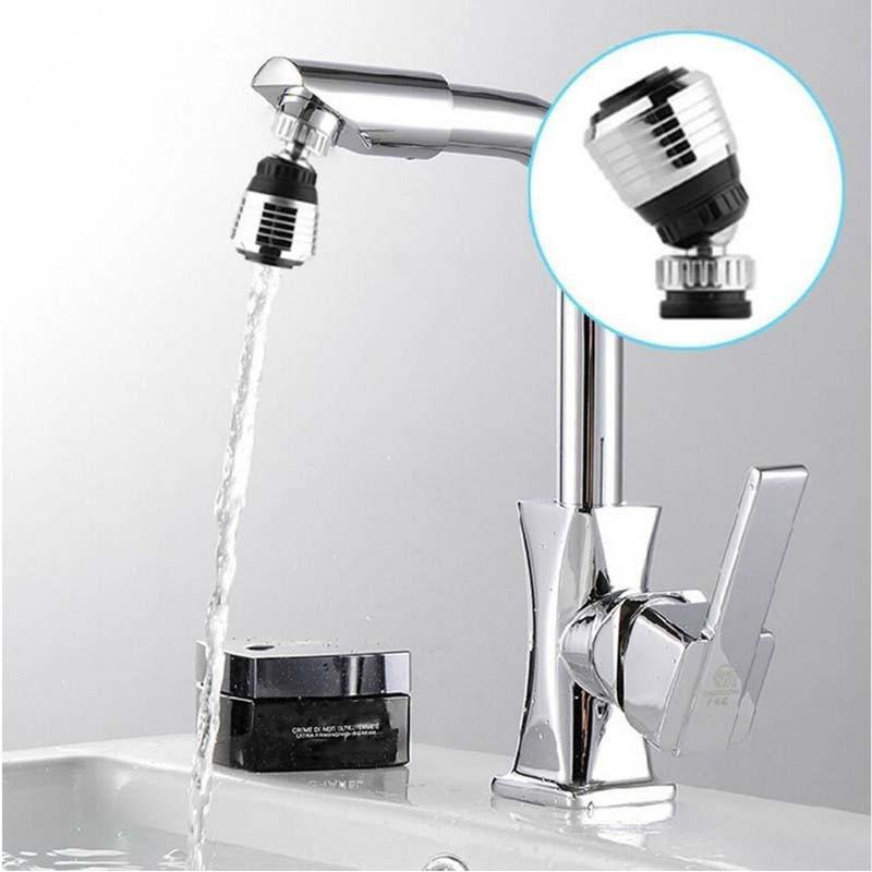 360 Rotera Snurra Kran Munstycke Filtrera Adapter Vatten Sparande Knacka Luftare Diffusor Bubbler Kök
