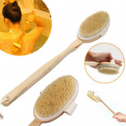 Naturlig Lång Trä Borst Kropp Borsta Massager Bad Dusch Tillbaka Spa Scrubber Kropp Bad Borsta
