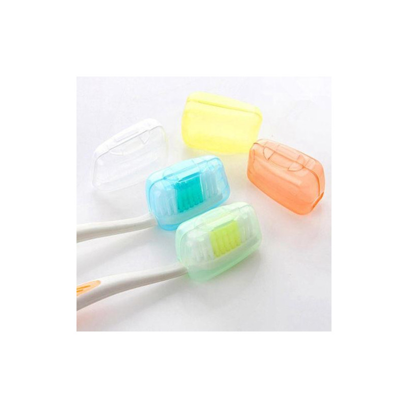 1set 5pcs Bärbar Resa Tandborste Huvud Omslag Fall Skyddande Caps Hälsa Germoof