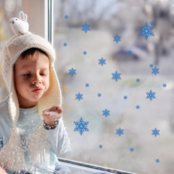 Snöflingor Snö Flakes Frysta Fönster Vägg Sticker Flickor Sovrum Semester Dekaler