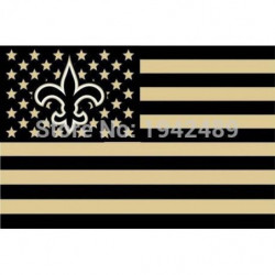 Orleans Saints Flagga Usa Rand Stjärna Baner 100d 3x5ft