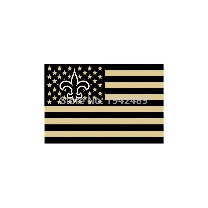 Orleans Saints Flagga Usa Rand Stjärna Baner 100d 3x5ft