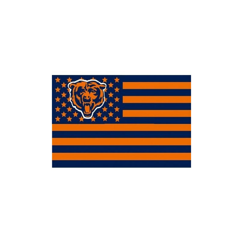 3x5ft Chicago Björnar Flagga Oss Randig Banderoller Beställnings 100d Digital Utskrift