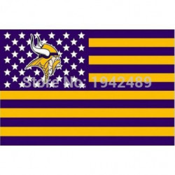 Minnesota Viking Usa Rand Stjärna Emie Tim Sepak Bola Bendera 3x5ft Mv01