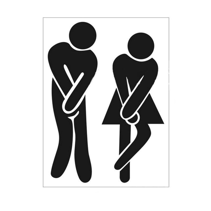 1 St Rolig Badrum Ingång Skylt Sticker För Frankrike Hem Restaurang Toalett Dekor Dörr Dekoration