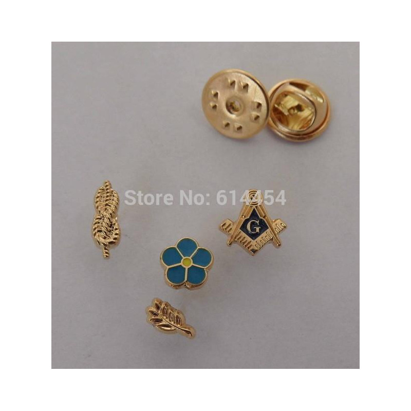 Ett Uppsättning Av 4 Pcs Mini Murar Slag Pins Bricka Murare Murare M2 GlÖmma Mig Inte