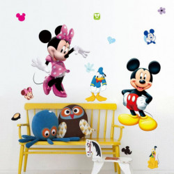 Mickey Mus Vägg Sticker 50x70cm Härlig Minnie Vägg Klistermärken För Barn Rum Hem Dekor