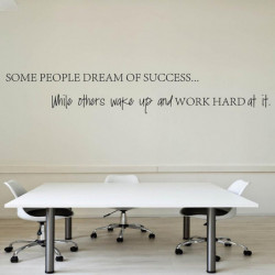 Vakna Upp Arbete Hård På Din Dreams Motivational Citat Vägg Sticker Diy Dekorativ Inspirerande Citat